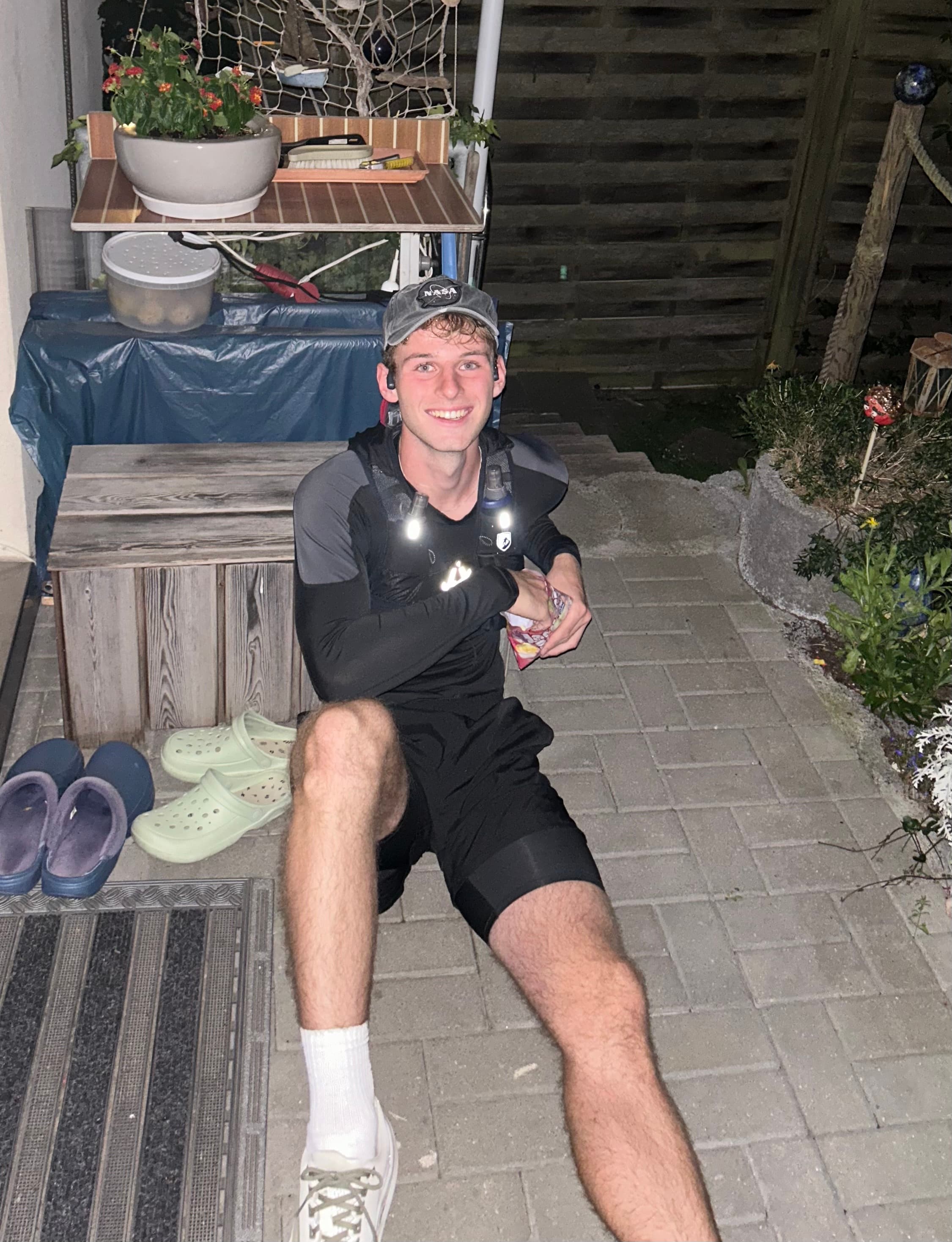 Paul Deutschmann auf der Terrasse